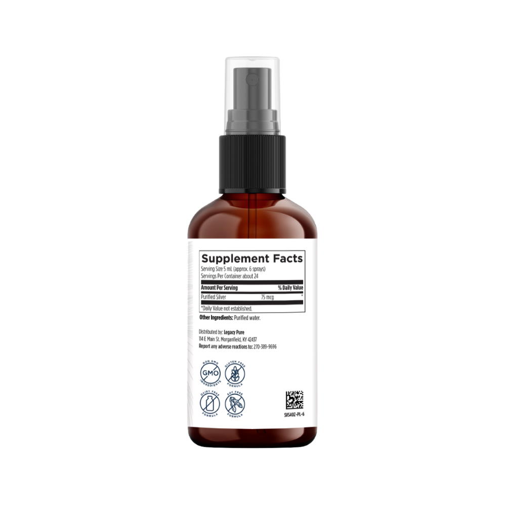AG Silver Spray | Supplement Facts | Legacy Pure Supplements