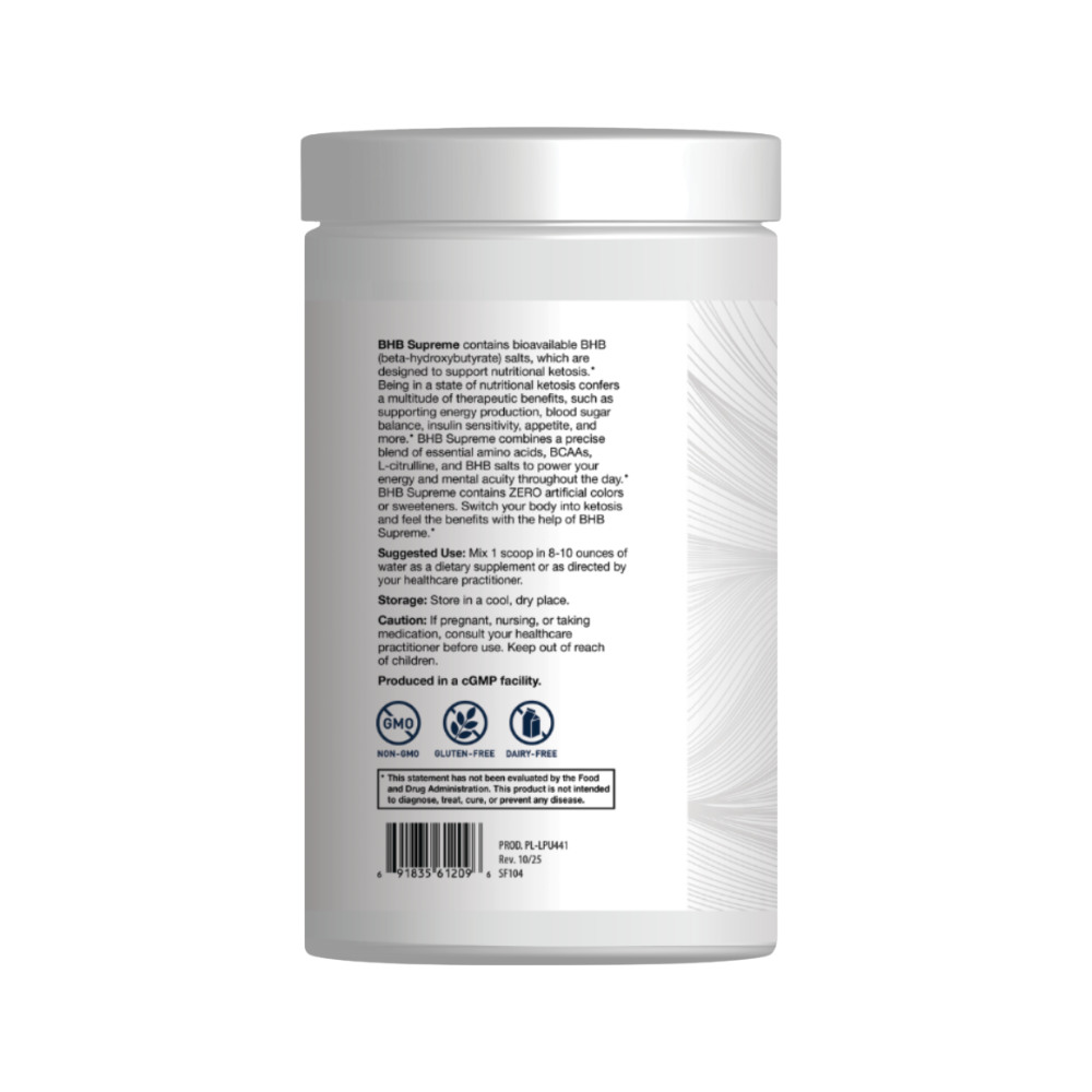 BHB Supreme Dietary Supplement Facts 2 | Legacy Pure Supplements