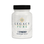 Supplement bottle labeled 'Legacy Pure' on a white background