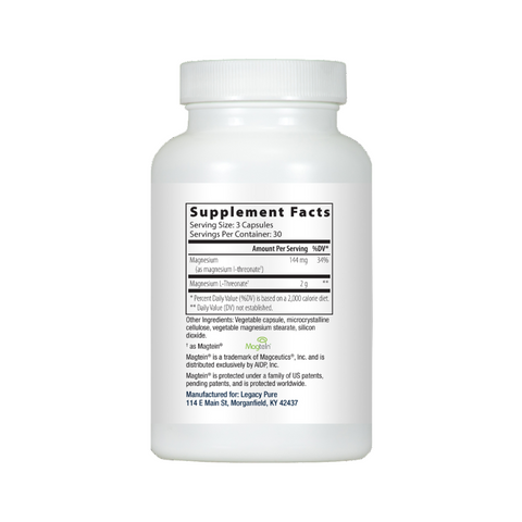 Brain Mag | Supplement Facts 2 | Legacy Pure Supplements