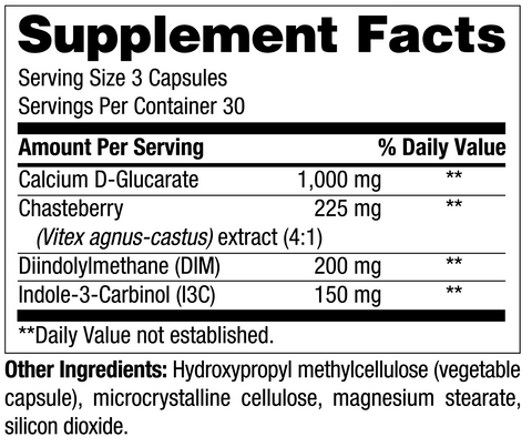 Chi Rho Chiropractic Cycle Support Supplement Facts