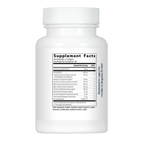 GI Clear | Supplement Facts | Legacy Pure Supplements