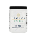 Legacy Pure PC Max Powder dietary supplement container with black lid and nutrition label