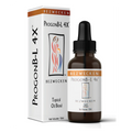 A 10ml amber glass dropper bottle of ProgonB-L 4X topical oil blend next to its white packaging box, both featuring the brand name 'Bezwecken' and a stylized graphic of a pregnant woman, on a white background.
