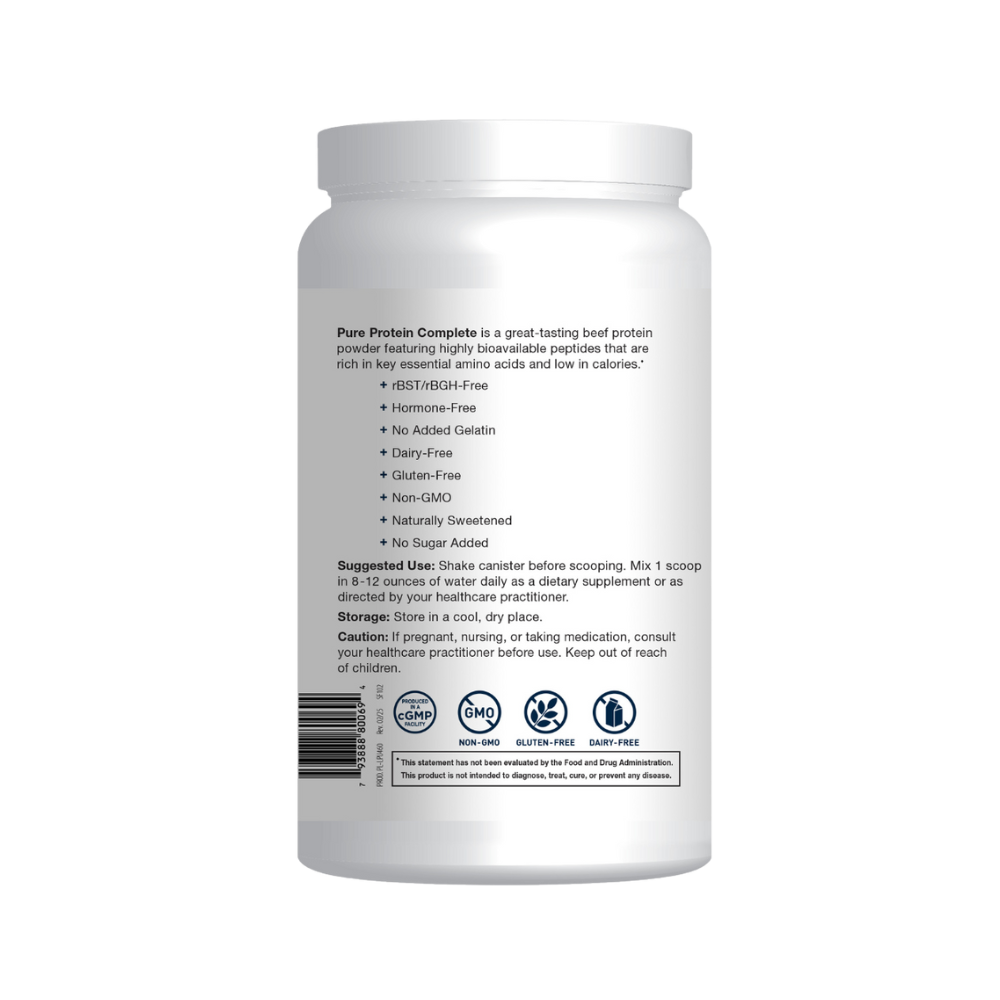 Pure Protein Complete Supplement Facts | Legacy Pure Supplements