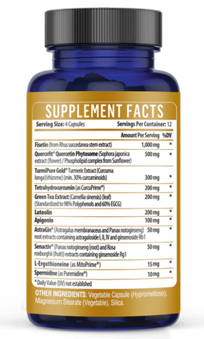 Rejuvenate Dietary Supplement Label