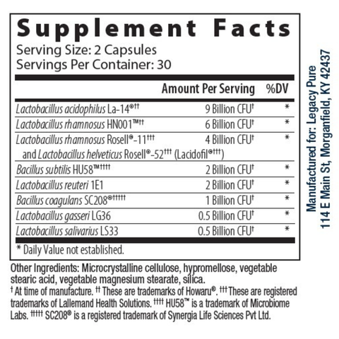 UT Support | Supplement Facts | Legacy Pure Supplements