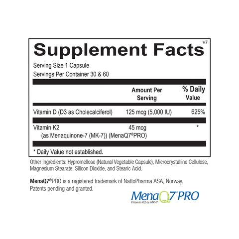 Vitamin D3-K2 | Supplement Facts | Legacy Pure Supplements