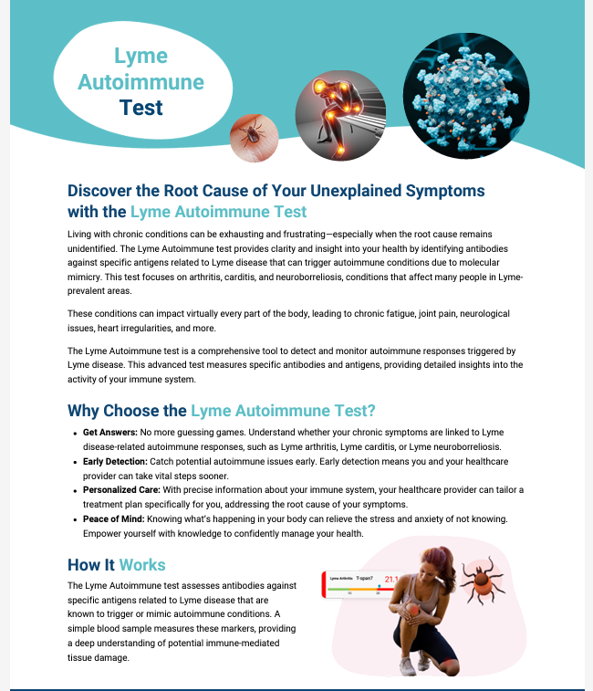 Lyme Autoimmune Test Details