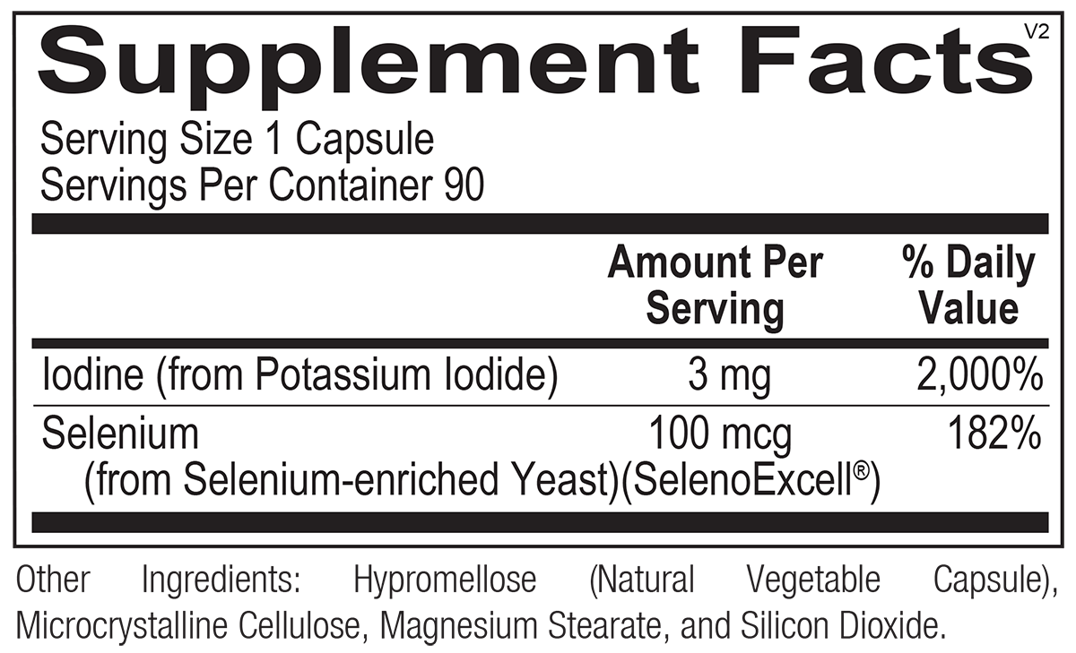 Chi Rho Chiropractic - Selenium Iodine Supreme Dietary Supplement Facts