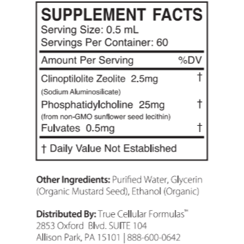 Chi Rho Chiropractic - CytoDetox Dietary Supplement Facts