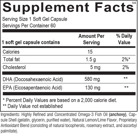 Chi Rho Chiropractic - DHA Supreme Dietary Supplement Facts