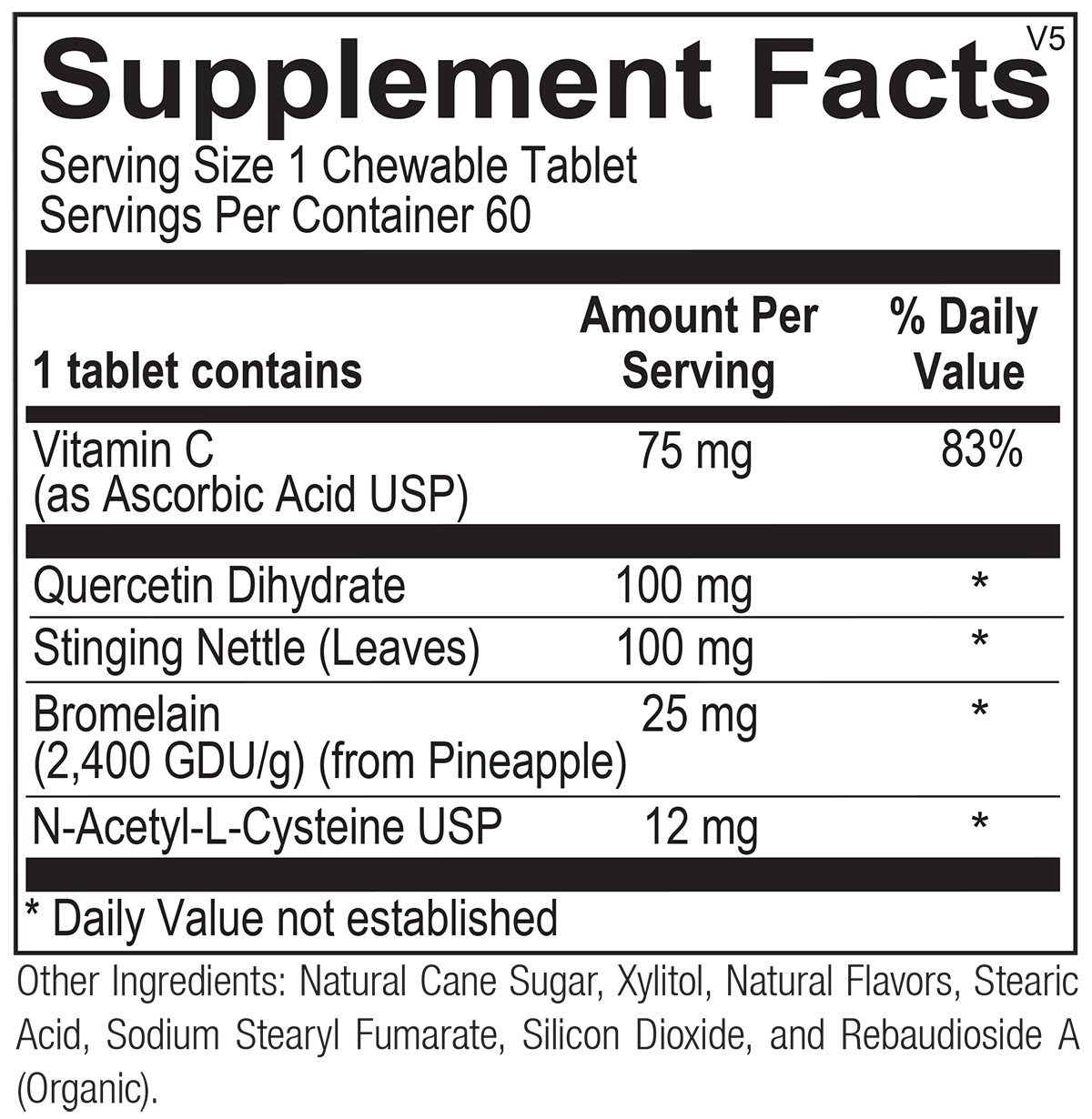 Chi Rho Chiropractic - Enviro Hist Redux Jr Dietary Supplement Facts