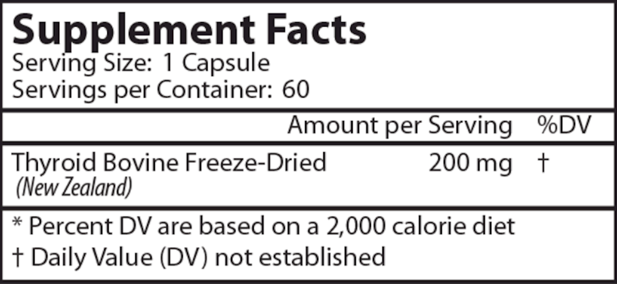 Vinco - Thyroid Gland Supplement Facts